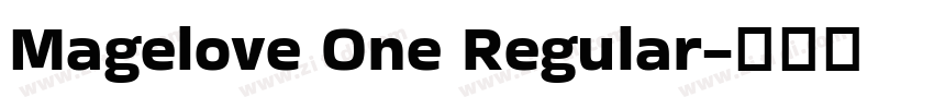 Magelove One Regular字体转换